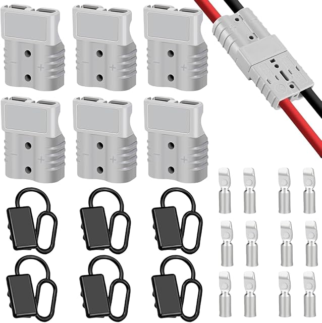 Connecteurs de batterie bleus de type Anderson CMBXAQ avec capots anti-poussière