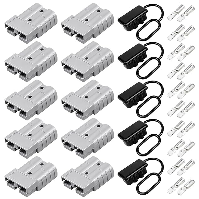 Connecteurs de batterie VETOLAKA 50 A avec capots anti-poussière