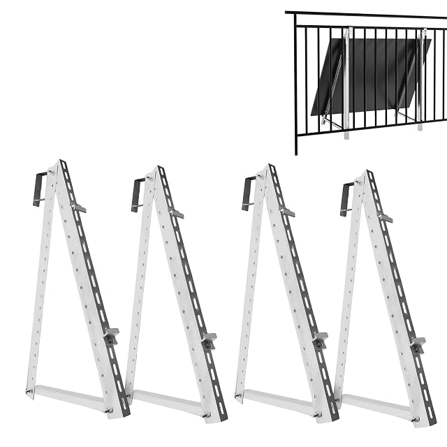 Support de balcon E.For.U avec rails de 1300 mm et crochets de garde-corps en inox