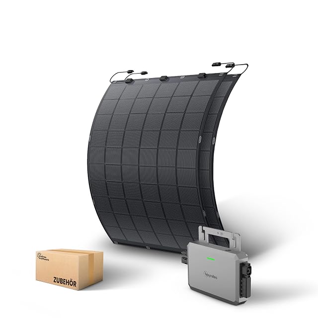 Modules solaires de balcon souples Kleines Kraftwerk fixés à un garde-corps par des colliers
