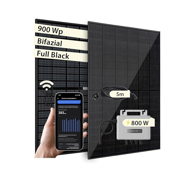 Kit solaire de balcon VALE avec deux modules bifaciaux et un onduleur EcoFlow Stream