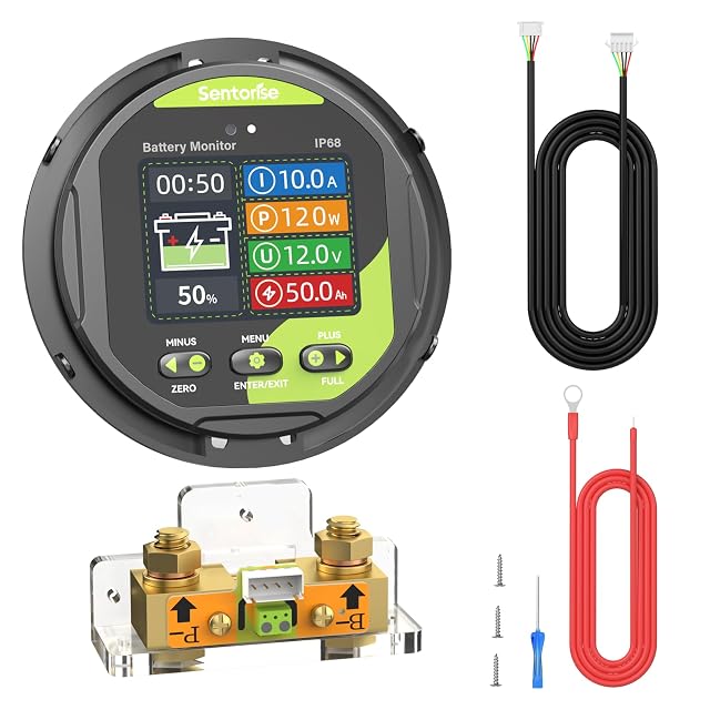 Contrôleur de batterie SENTORISE IP68 avec shunt et écran LCD