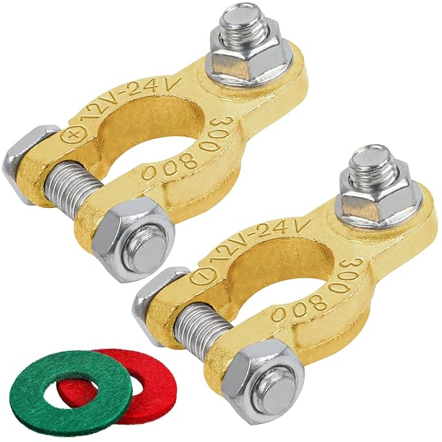 Cosses de batterie Bolatus en cuivre pur avec boulons M8