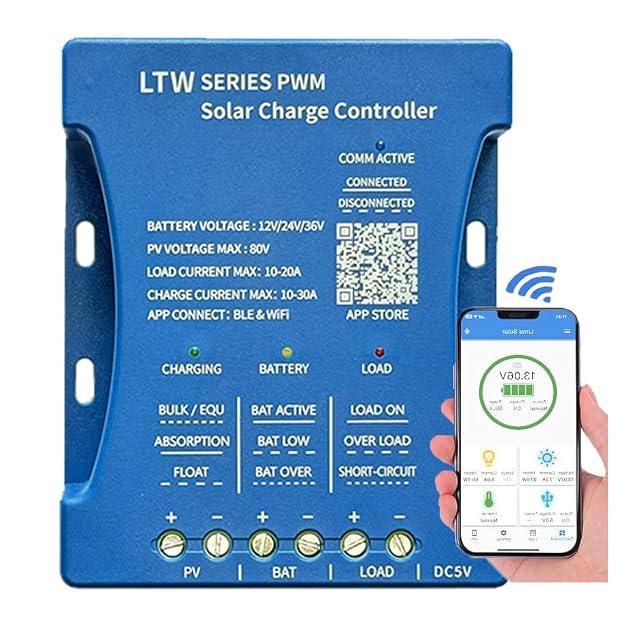 Régulateur solaire Y&H LTW 30 A Bluetooth et WiFi