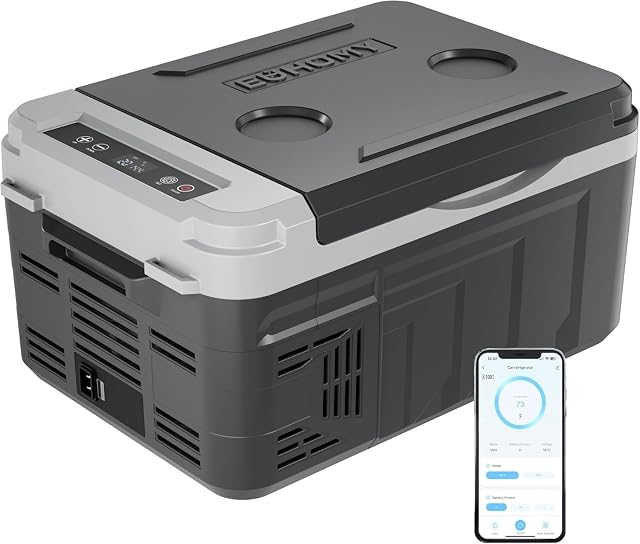 Glacière à compresseur EUHOMY de 10 litres avec commande par application