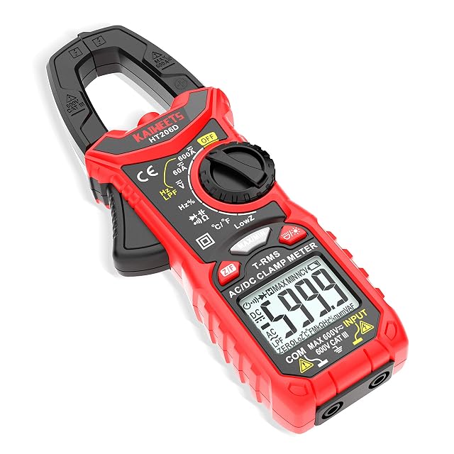 Pince ampèremétrique KAIWEETS HT206D avec mâchoire de 31 mm et écran rétroéclairé