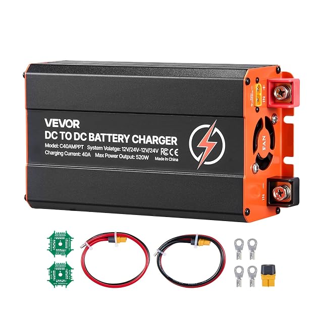 Chargeur de batterie DC-DC VEVOR avec MPPT et interrupteurs DIP