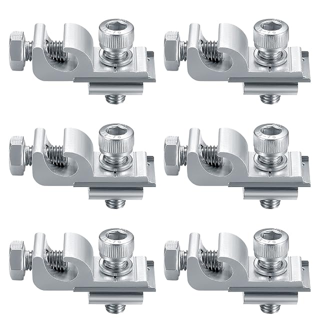 Pinces de mise à la terre en aluminium Gaomoeny pour panneaux solaires, six jeux