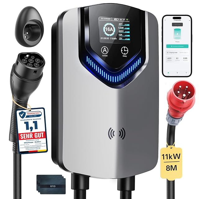 Wallbox WityCharge de 11 kW avec application et lecteur RFID