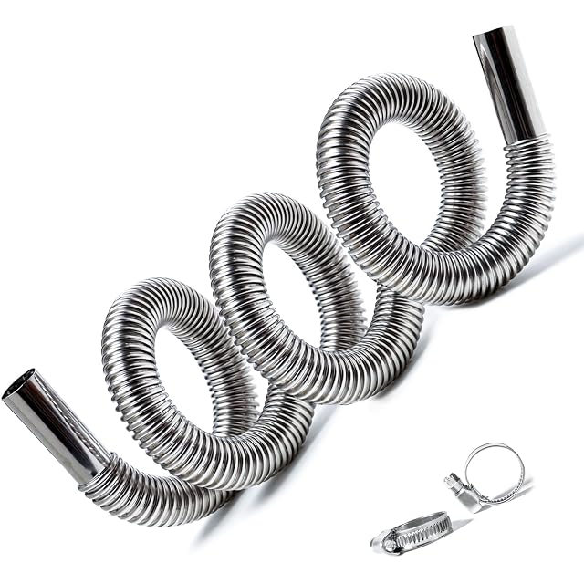 Tuyau d'échappement flexible en acier inoxydable AYUSEB avec colliers