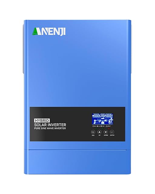 Onduleur solaire hybride Anjfylque de 6200 W avec écran LCD et WiFi