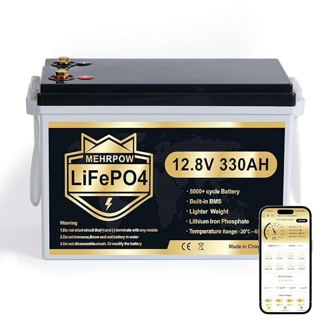 Batterie LiFePO4 Mehrpow de 330 Ah avec suivi par application
