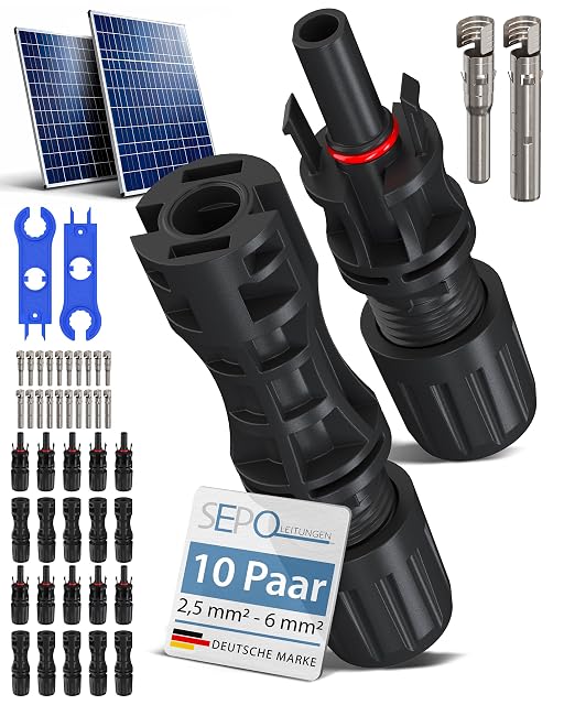 Jeu de connecteurs solaires MC4 SEPO-LEITUNGEN, dix paires