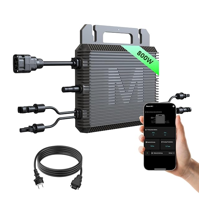 Micro-onduleur Marstek de 800 W avec connecteurs MC4