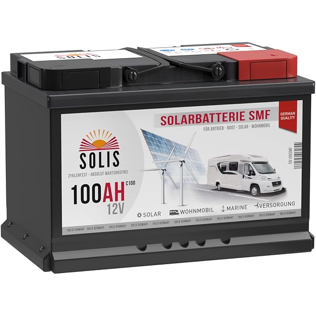 Batterie solaire SOLIS de 100 Ah scellée sans entretien