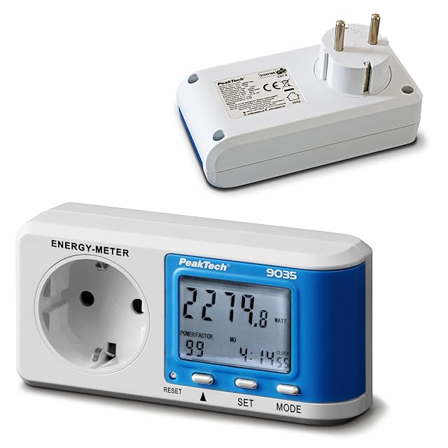 Compteur de coût de l'énergie PeakTech 9035 à affichage numérique