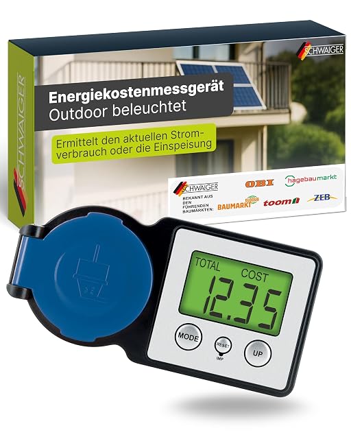 Compteur d'énergie et d'injection SCHWAIGER à écran rétroéclairé
