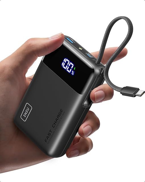 Batterie externe INIU de 45 W avec câble USB-C intégré