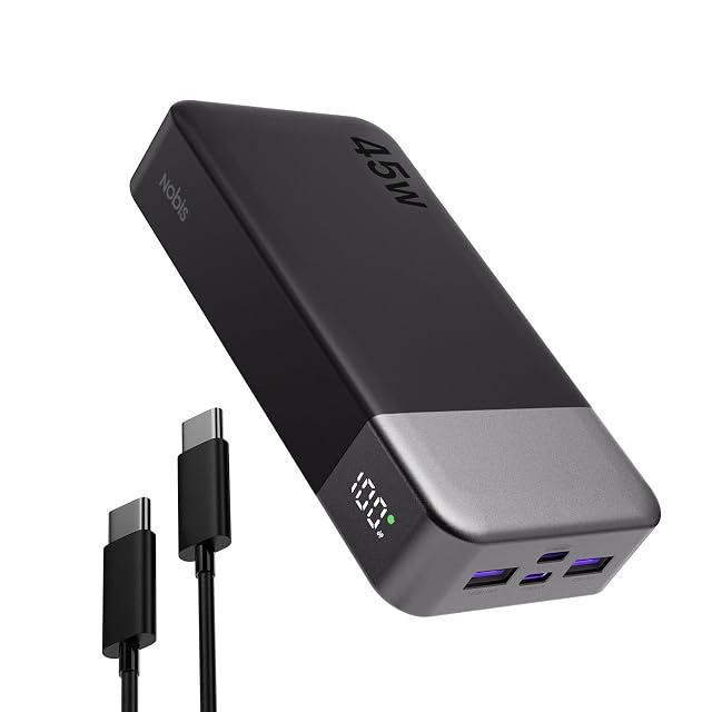 Batterie externe NOBIS de 20 000 mAh et 45 W avec quatre ports