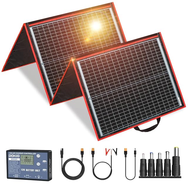Panneau solaire pliable DOKIO de 160 W avec son régulateur de charge