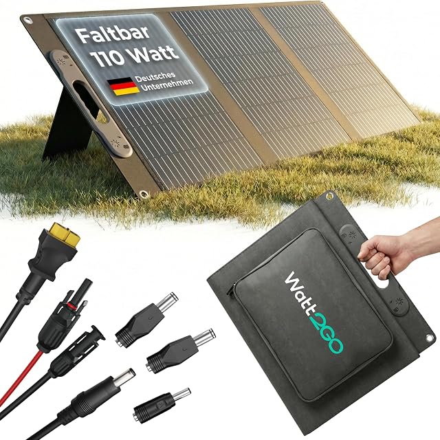Panneau solaire pliable Watt2Go 110 W avec sa housse de transport