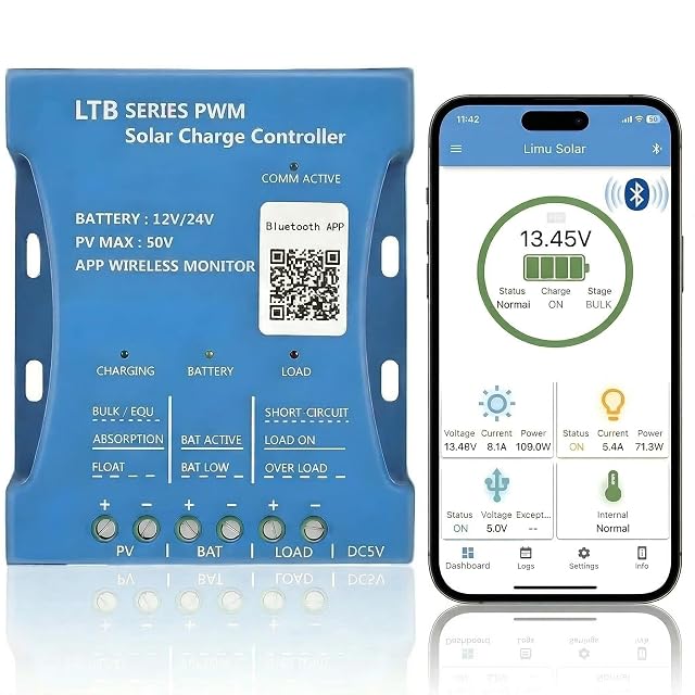 Régulateur solaire PWM Bluetooth Fuhuihe 20 A