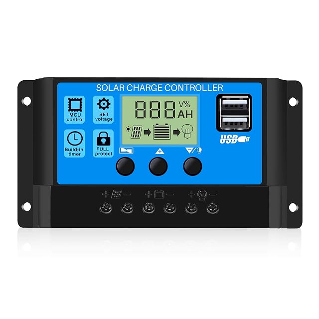 Régulateur solaire PWM Thlevel 30 A avec sortie USB