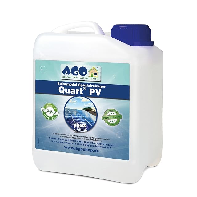 Nettoyant pour modules solaires AGO Quart PV, bidon de deux litres