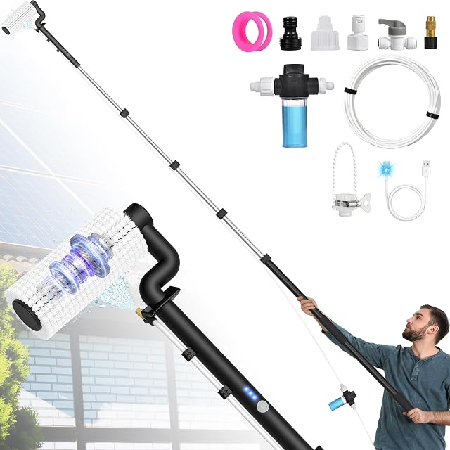 Brosse de lavage télescopique électrique LyriFine à tête rotative