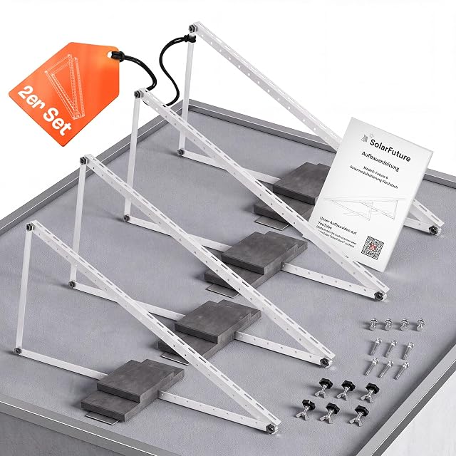 Support solaire lesté pour toit-terrasse SolarFuture en aluminium anodisé