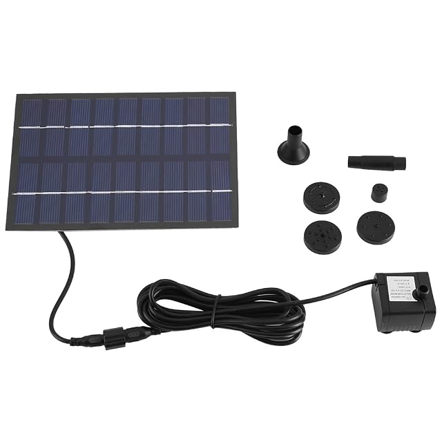 Pompe solaire de fontaine Marvellous avec son panneau solaire en PET