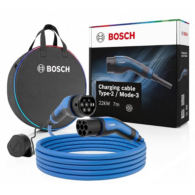 Câble de charge Bosch Type 2 pour véhicule électrique à poignée souple