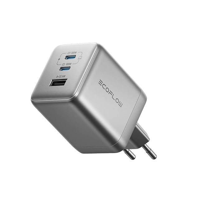Chargeur GaN EcoFlow Rapid Pro 100 W à trois ports
