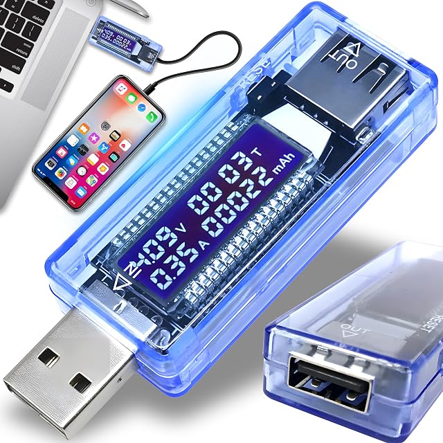 Wattmètre USB Retoo à écran LCD affichant tension et courant