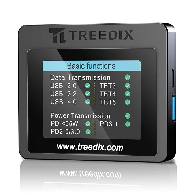 Testeur de câbles USB Treedix à écran couleur et ports multiples